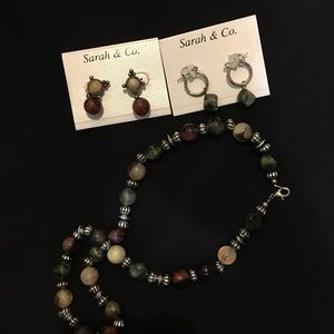 Sarah & Co. Marble earring and necklace set